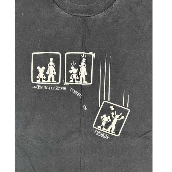 Vintage Twilight Zone Tower of Terror Disney T Shirt Black Size M - Picture 2 of 6